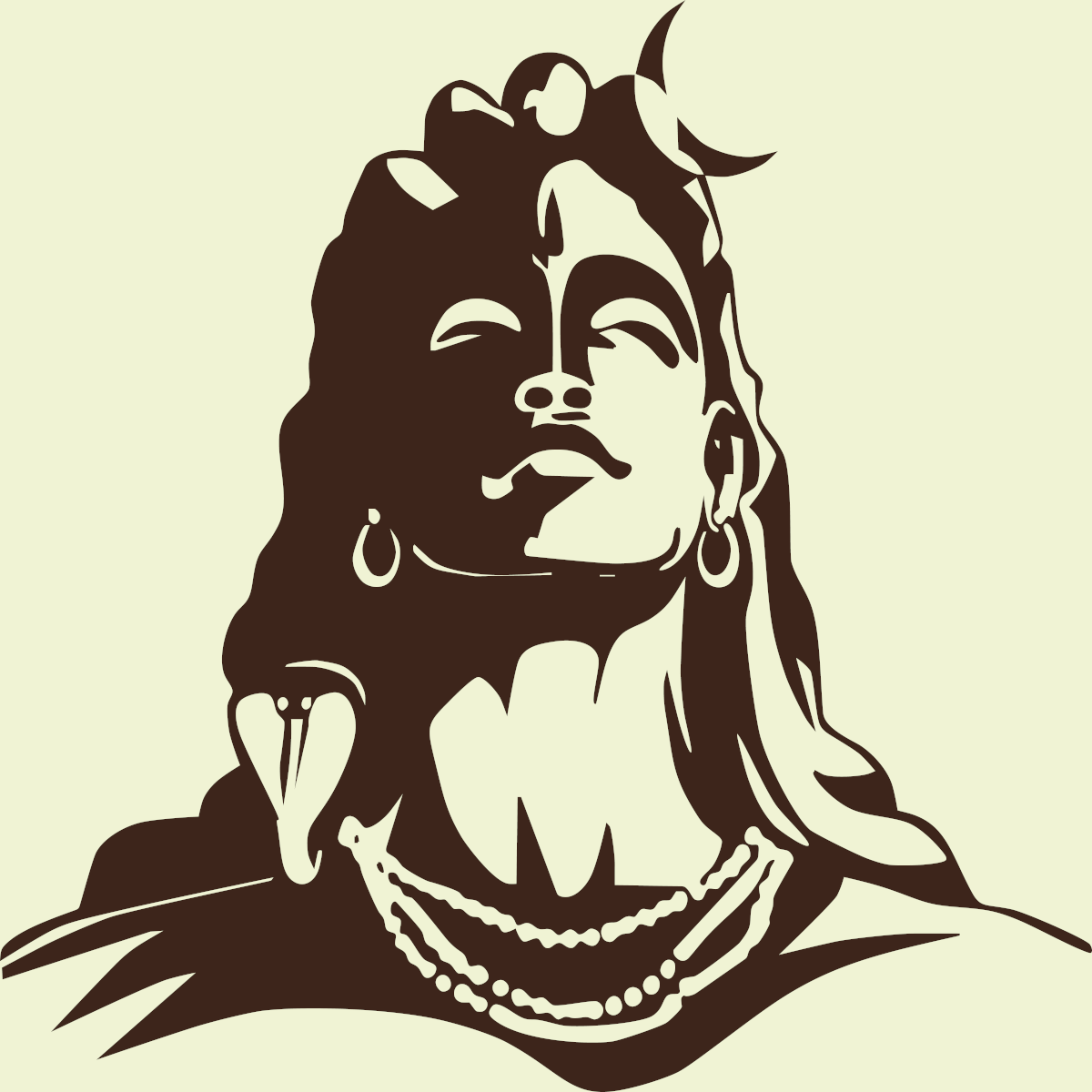 wallmantra Lord Shiva Face Portrait Painting/Canvas Printed Painting  Stretched on Wood Bars 61 x 41cm : Amazon.in: Home & Kitchen